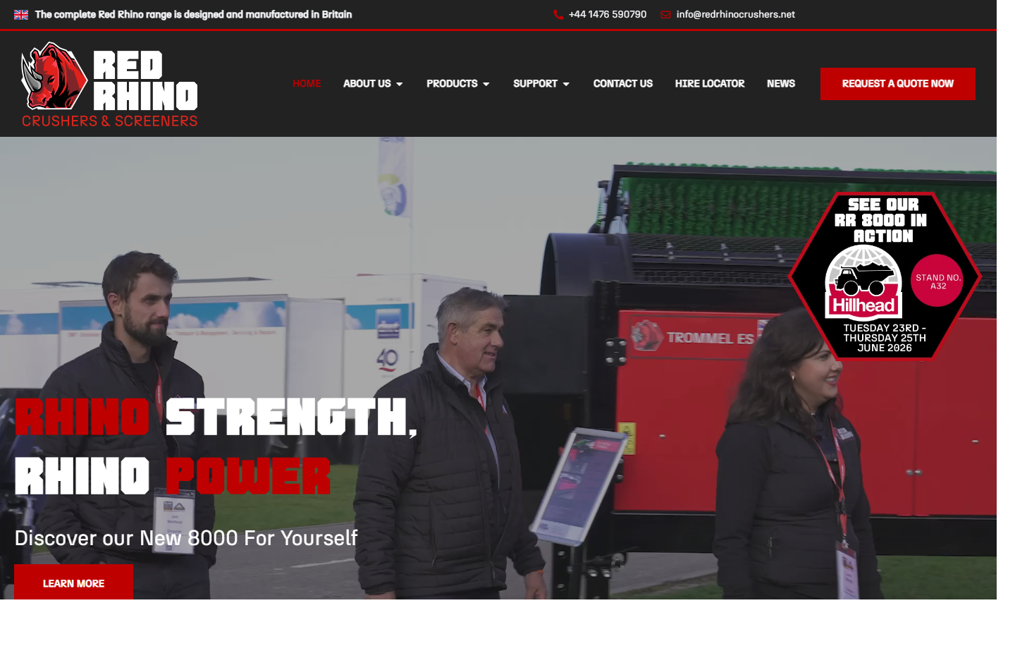 Red Rhino Crushers website screenshot